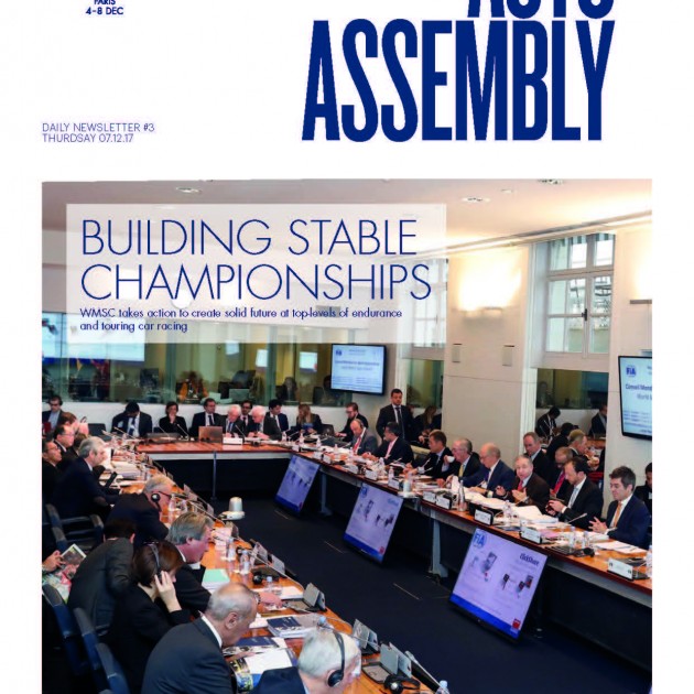 2017 FIA Annual General Assembly - Day 3 Newsletter