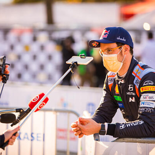 WRC Rally Croatia - Thierry Neuville giving interviews