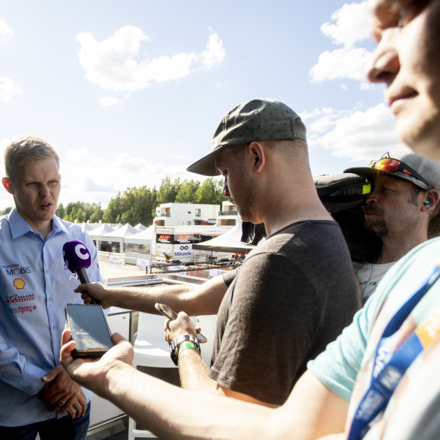 2022 WRC - Rally Estonia - Ott Tänak (Hyundai Shell Mobis WRT) speaking to media representatives (photo Nikos Katikis / DPPI)