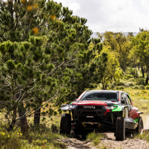 AL RAJHI Yazeed (SAU)/GOTTSHCHALK Timo (GER), Overdrive Racing, Toyota Hilux, FIA W2RC, at the 2024 BP Ultimate Rally-Raid Portugal, on April 7, 2024 (Photo Paulo Maria / DPPI)