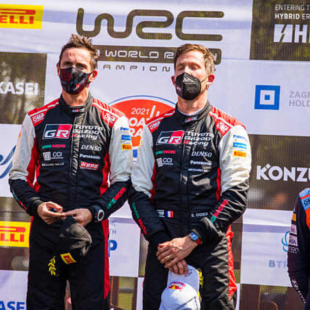 2021 Rally Croatia - Final Podium - Seb Ogier & Julien Ingrassia