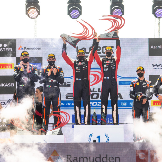 2021 WRC - Rally Estonia - FInal podium (DPPI Media / N. Katikis)
