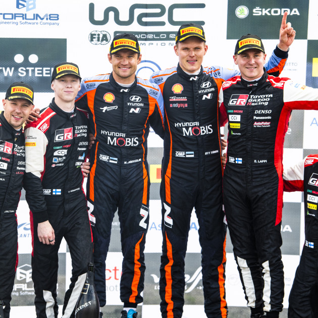 2022 WRC - Rally Finland - Podium at power stage (photo: Jaanus Ree / Red  Bull Content Pool)