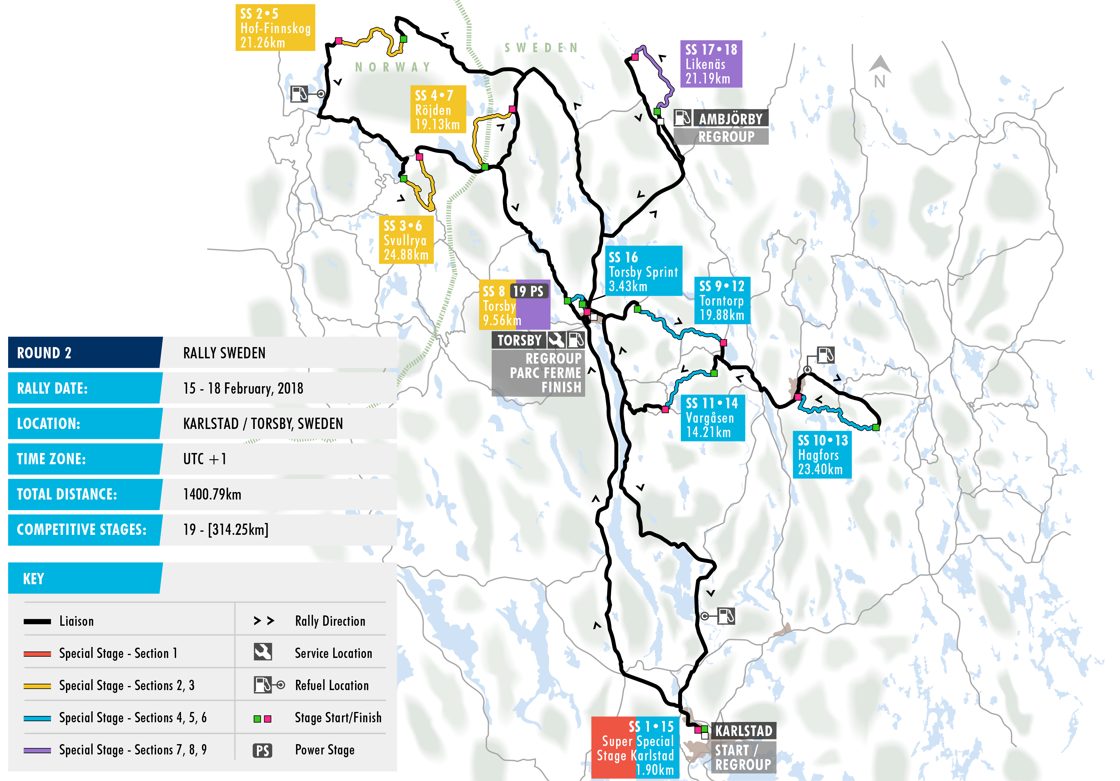 WRC - 2018 RALLY SWEDEN Circuit