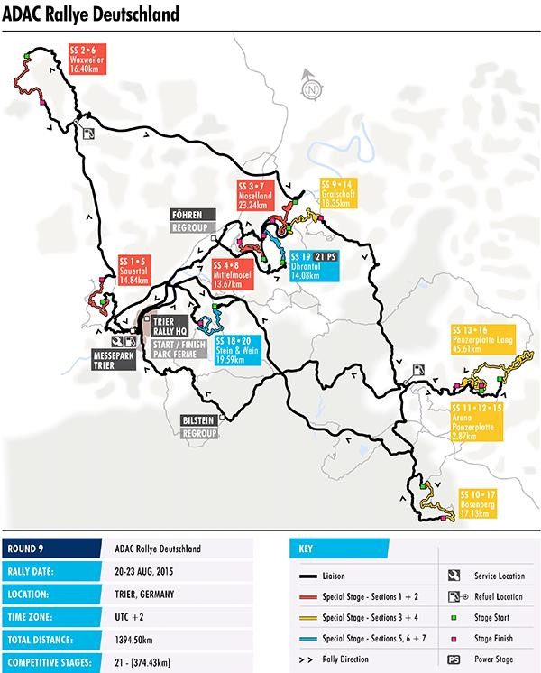 WRC Rally Deutschland Stage Map
