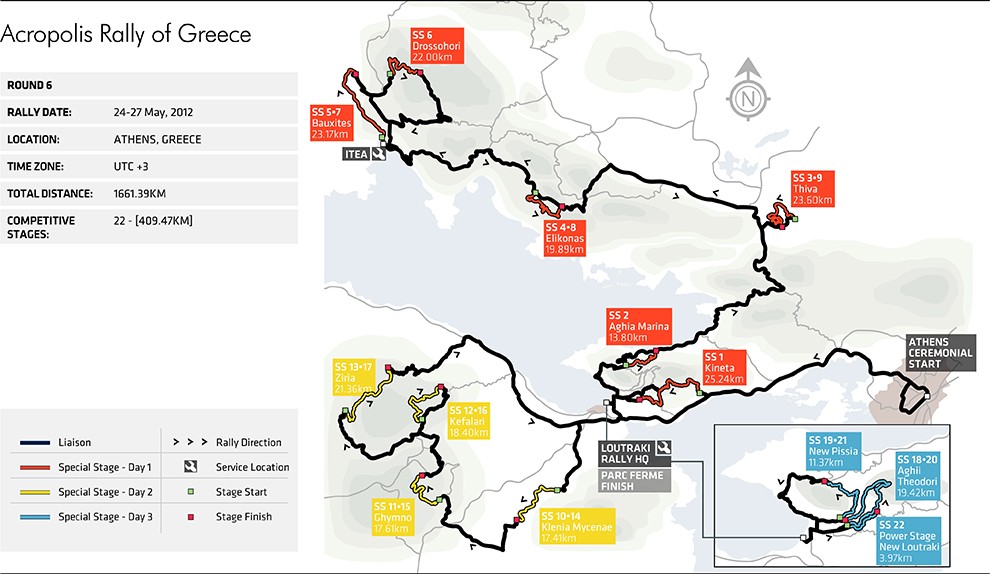 Acropolis Rally Stage Map Federation Internationale de l #39 Automobile