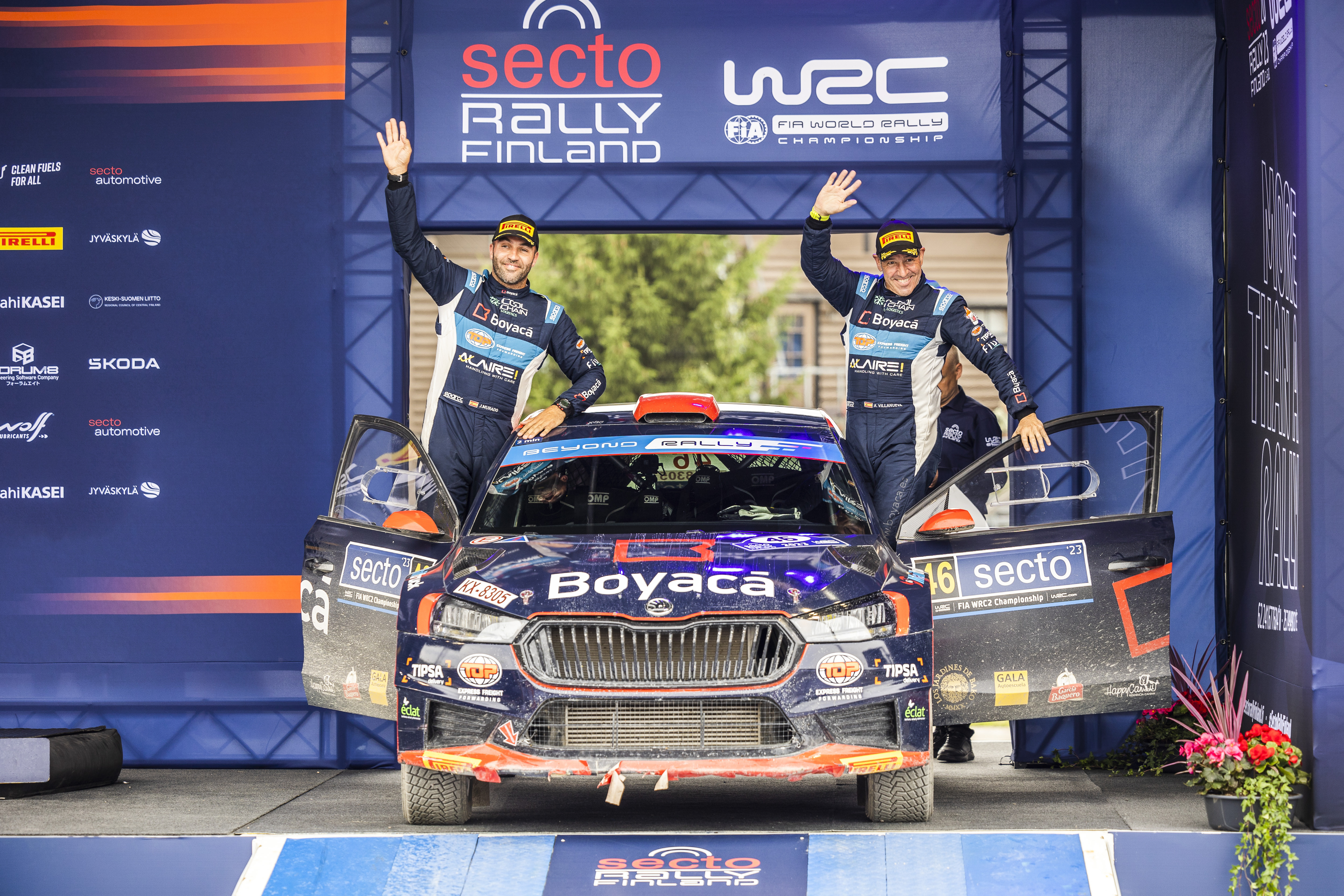 2023 WRC - Secto Rally Finland - WRC Masters Cup winners Alexander Villanueva and José Murado (photo Nikos Katikis / DPPI) 2023 WRC - Secto Rally Finland - WRC Masters Cup winners Alexander Villanueva and José Murado (photo Nikos Katikis / DPPI)