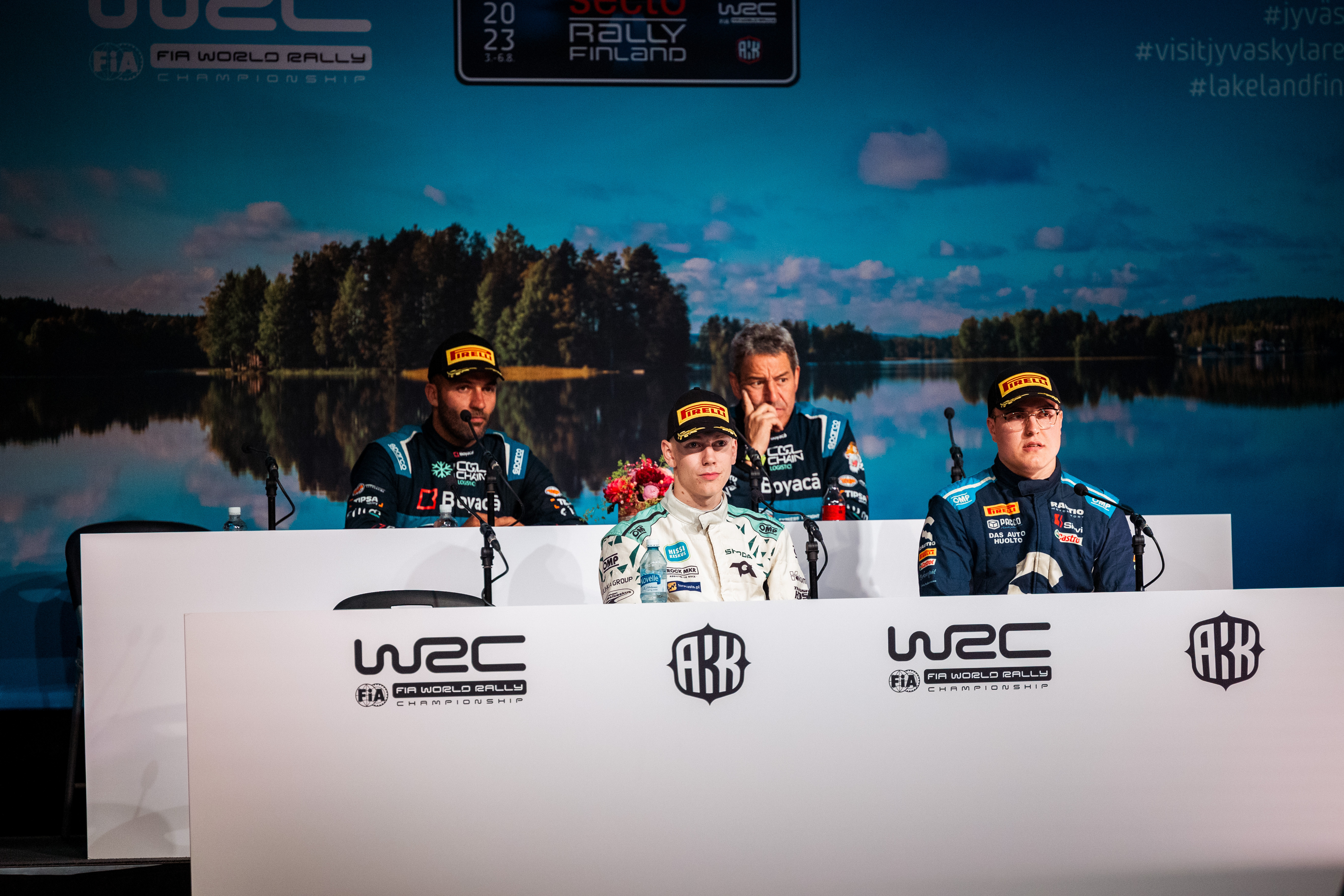 2023 Secto Rally Finland - Post-event FIA press conference - Sami Pajari, Benjamin Korhola, Alexander Villanueva, José Murado (photo Petro Piilo/AKK)
