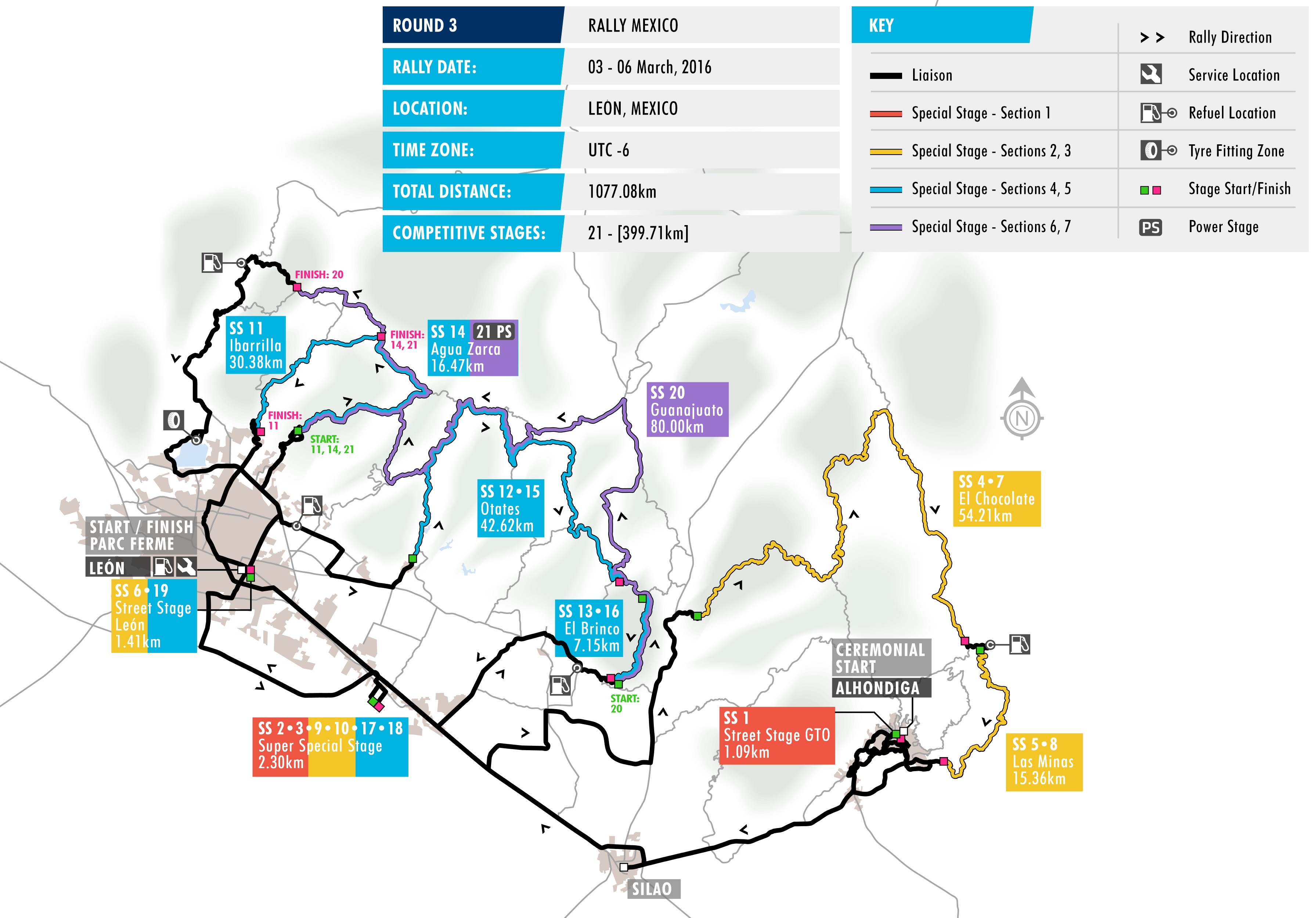 2016 Rally Mexico - Stage Map 2016 Rally Mexico - Stage Map