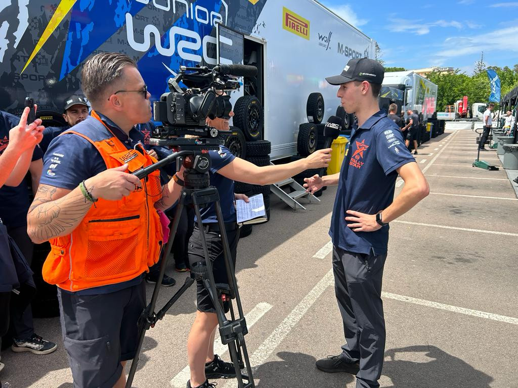 FIA Rally Star Training Camp - Taylor Gill intervistato da WRC TV al Rally Italia Sardegna